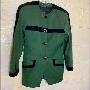 Harve Bernard green & black suit